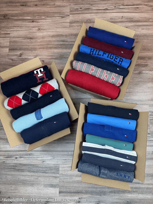 Mystery Box XXL: 5–7x Tommy Hilfiger Artikel – Mix aus Strick, Hemd, Polo, Shirt & mehr