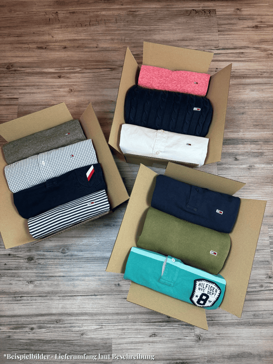 Mystery Box M: 3–4x Tommy Hilfiger Artikel – zB. Strickpullover, Hoodie, Polo & mehr