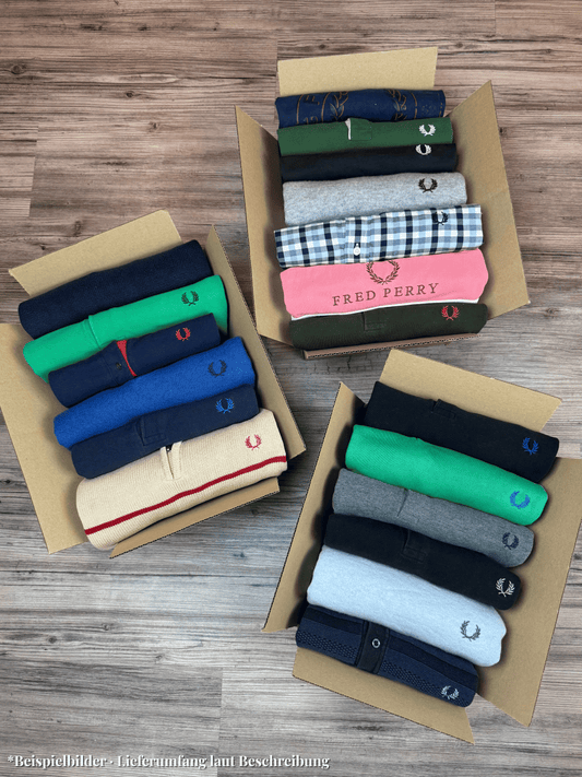 Mystery Box XXL: 5–7x Fred Perry Artikel – Mix aus Strick, Hemd, Polo, Shirt & mehr