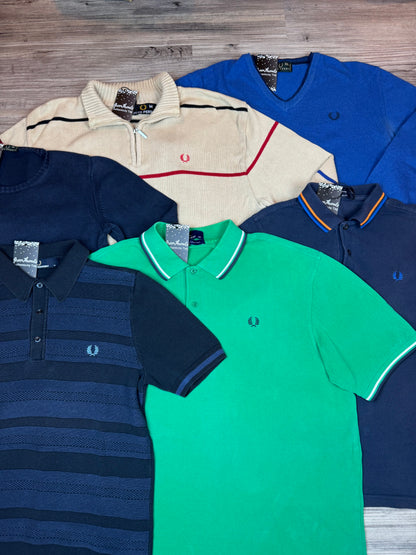 Mystery Box XXL: 5–7x Fred Perry Artikel – Mix aus Strick, Hemd, Polo, Shirt & mehr