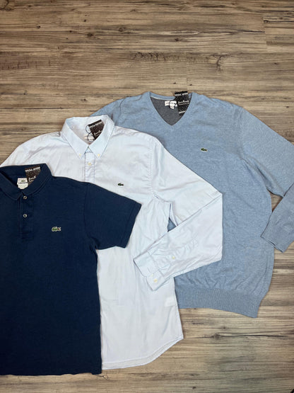 Mystery Box M: 3–4x Lacoste Artikel – zB. Strickpullover, Hoodie, Polo & mehr